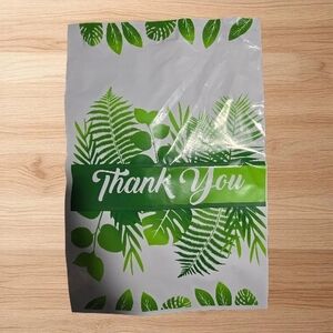 10x13 “Thank You” Poly Mailers – Tropical Leaf Design (Set of 15)